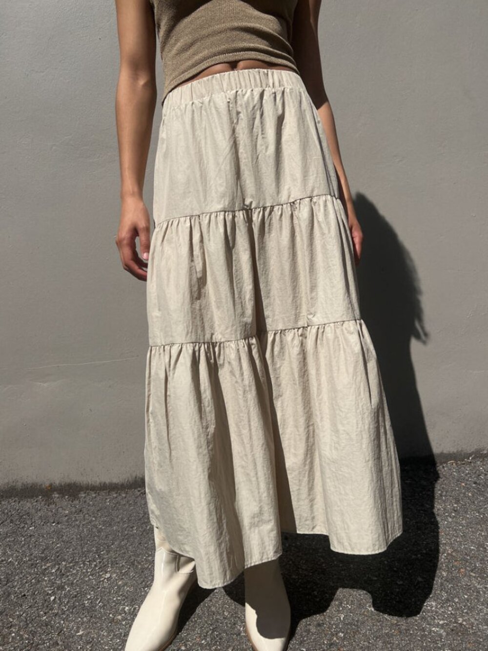 Oak + Fort Tiered Maxi Skirt Size M